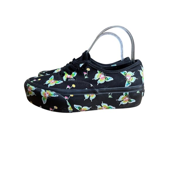 Vans Stacked Morph Blackout Glow in the Dark Sneakers‎ Butterflies Size 7.5 NWOB - Picture 4 of 12